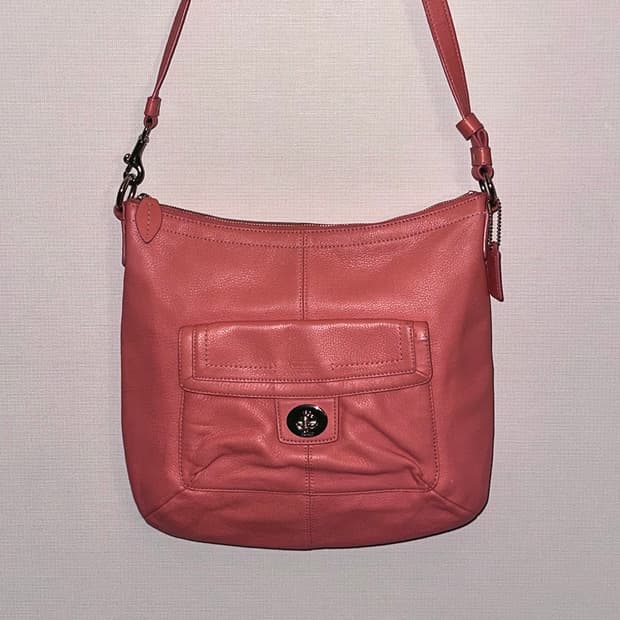 빈티지 코치 코랄 크로스 숄더 백