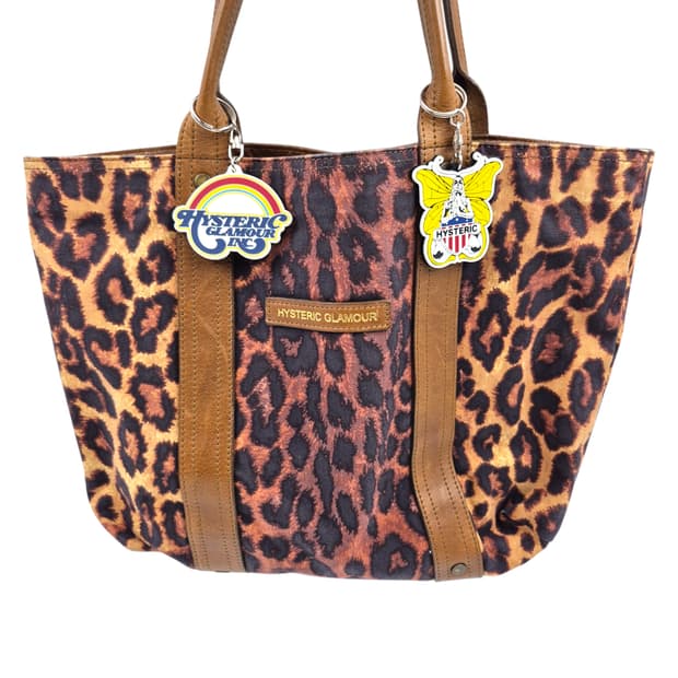 04s 히스테릭글래머 호피 레더 쇼퍼백+키링 세트
