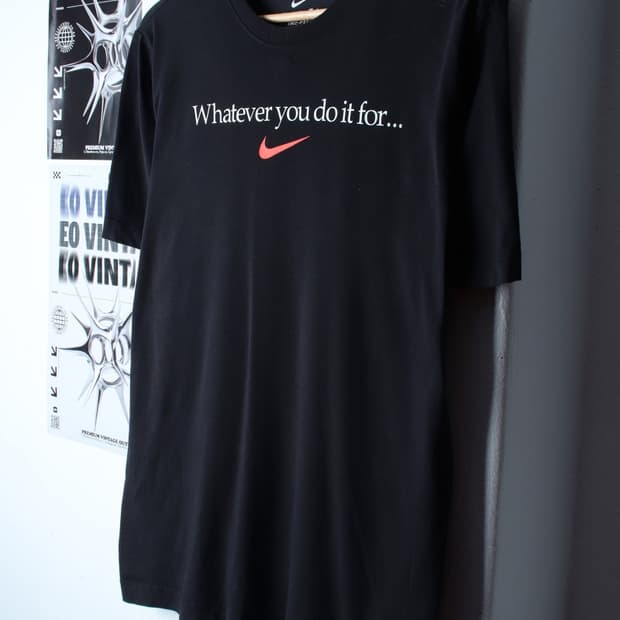 (L-XL) 나이키 반팔 티셔츠 레터링 블랙 올드스쿨-H31322