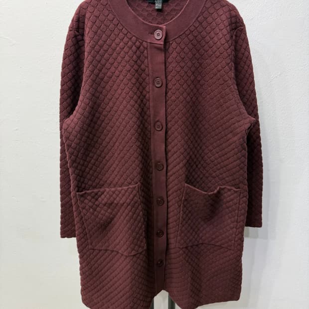 정품) COS 코스 퀼팅 브라운 가디건 자켓 L
