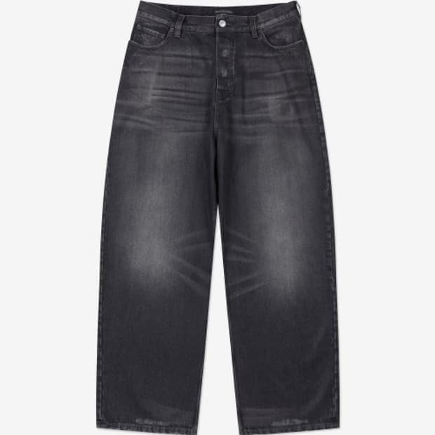 [M] 발렌시아가 다크 그레이 코팅 라지 배기 소프트 데님