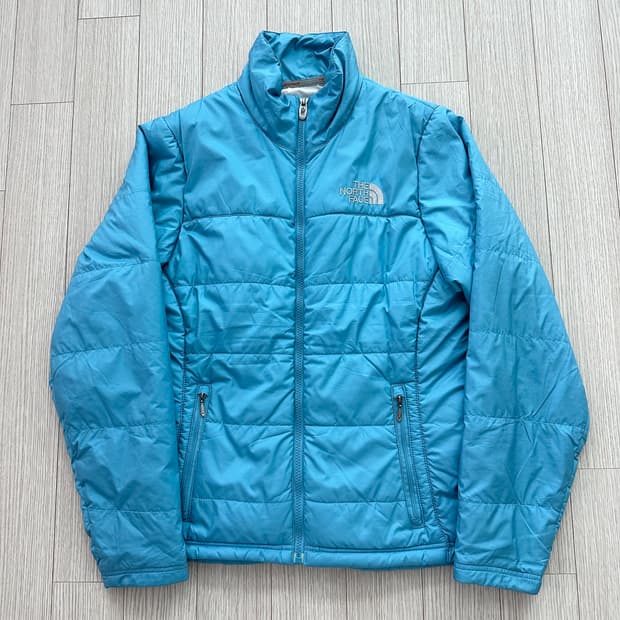 노스페이스 스카이블루 경량패딩 아우터 점퍼