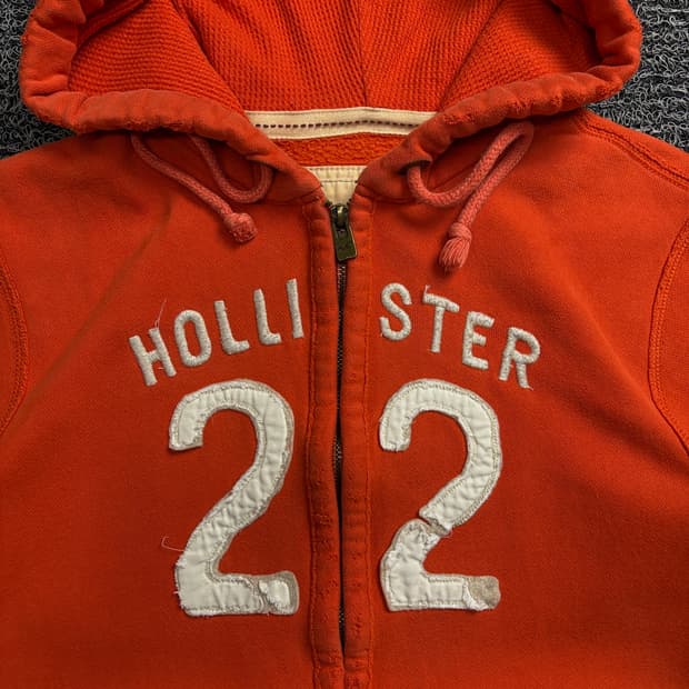 00s 홀리스터 y2k 빈티지 빅로고 후드집업 1886