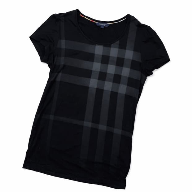 버버리 블랙 노바체크 반팔 티셔츠