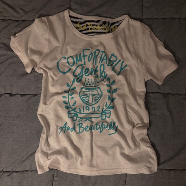 프린팅 민트 화이트 반팔티 모리걸