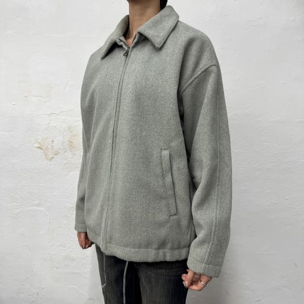 B:MING by BEAMS 그레이 스트랩 드로우코드 집업 블루종 자켓