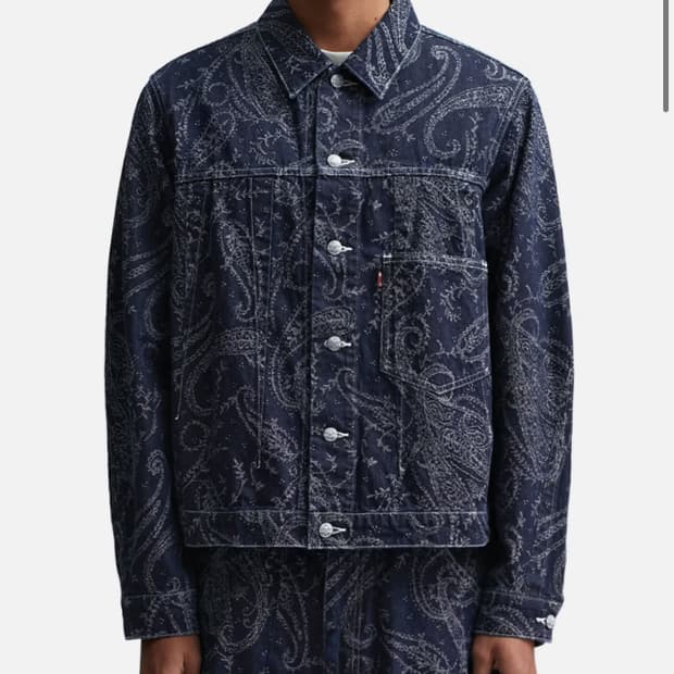 니들스 페이즐리 데님 트러커 자켓 L