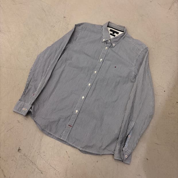 타미 힐피거 스트라이프 슬림핏 셔츠