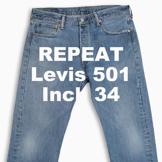 빈티지 리바이스 501 중청 34 인치 LV50134603