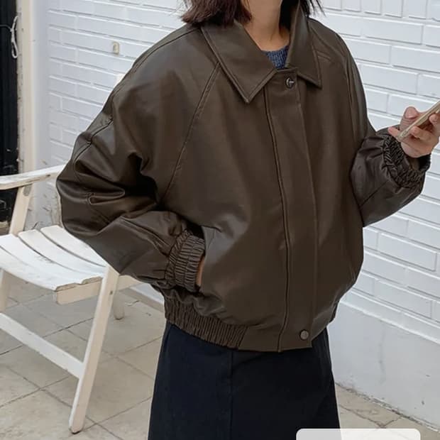 (월요일까지 할인)[새상품] 데일리쥬 가죽자겟 털 안감