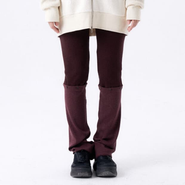 할로미늄 2 ways leggings burgundy