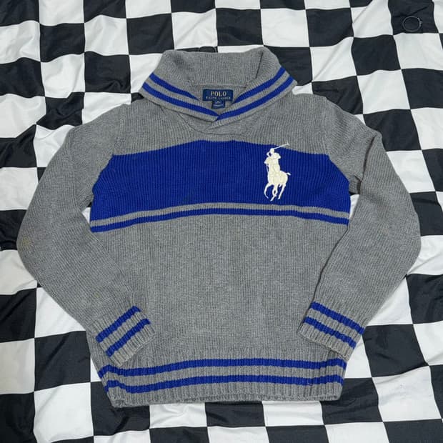 폴로 랄프로렌 빅포니 숄카라 니트 10-12