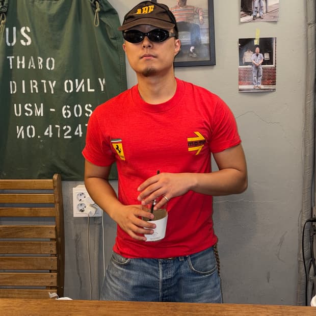 80-90‘s Ferrari X Momo collabo racing T