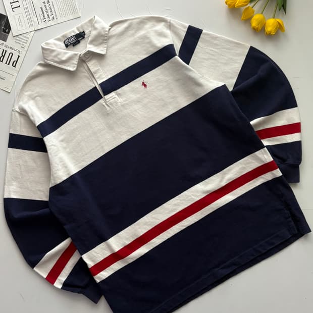 Polo 폴로랄프로렌 스트라이프 럭비티