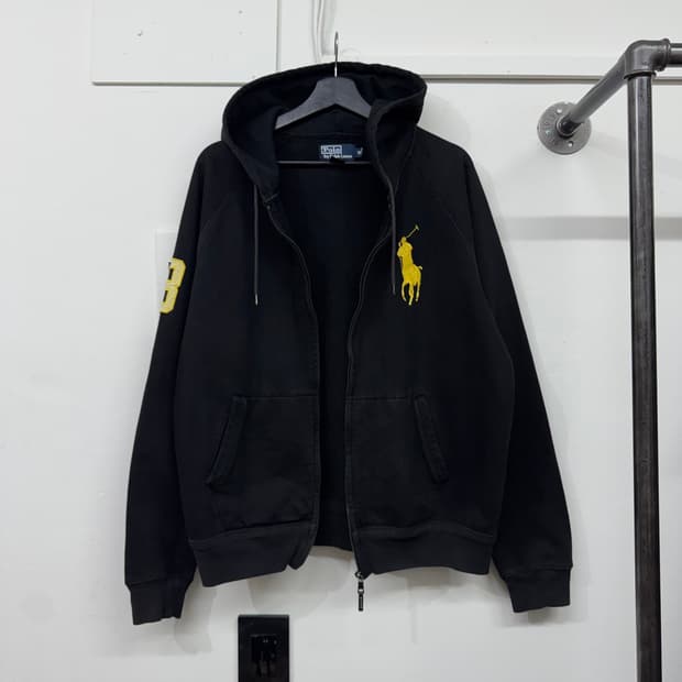 [M] 폴로 빅포니 옐로우 써멀 후드집업