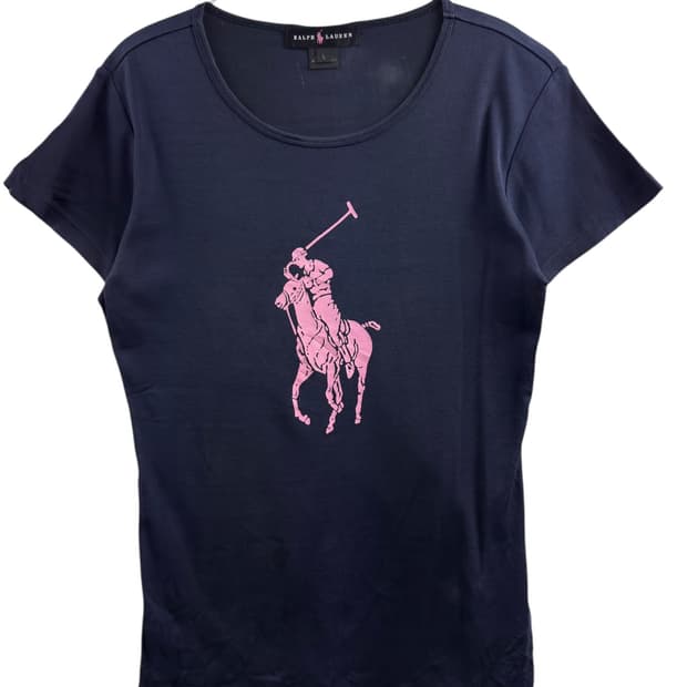 폴로 빅포니 네이비핑크 딱붙슬리브1318