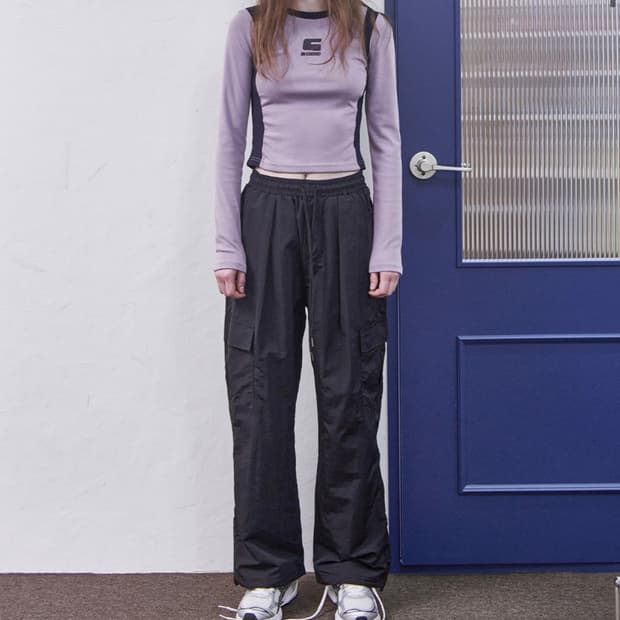 썸플레이스 카고 나일론 투웨이밴딩팬츠L