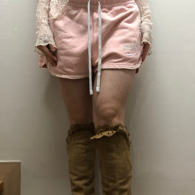빈티지 나이키 핑크 워싱 코튼 쇼츠