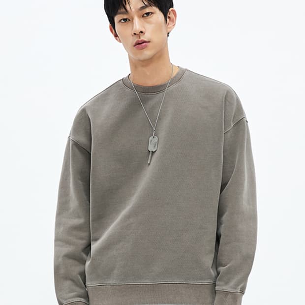 소버먼트 피그먼트 맨투맨-탄 브라운 오버핏 L사이즈