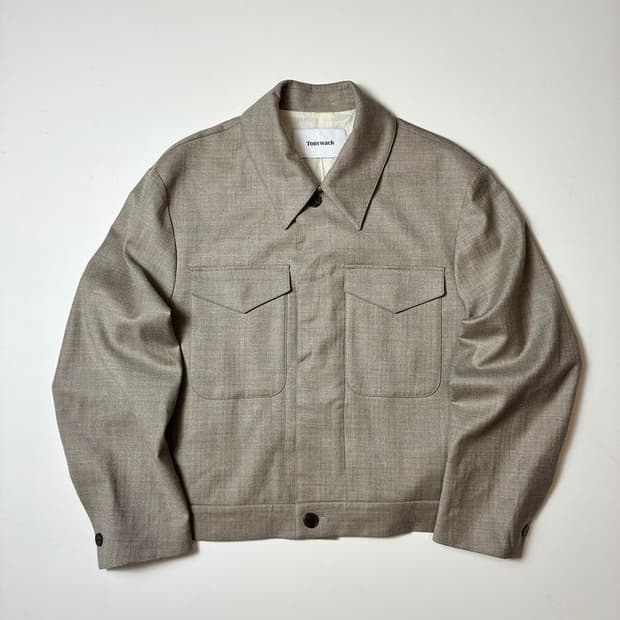 토니웩 샌드 패치 포켓 헤링본 울 필드 자켓 PN8529