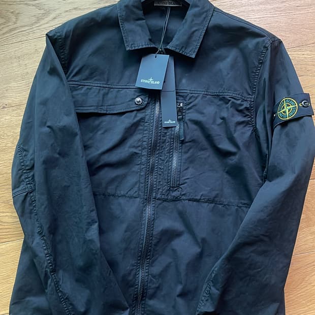 국내 매장 정품 스톤 아일랜드 오버셔츠 블랙 황금 사이즈 L 라지