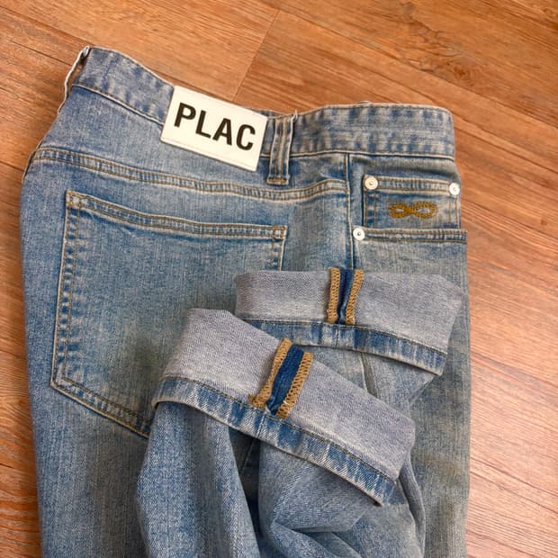 플랙진 32 데님 스판 슬림 테이퍼드 Neu Kurz 연청 크롭