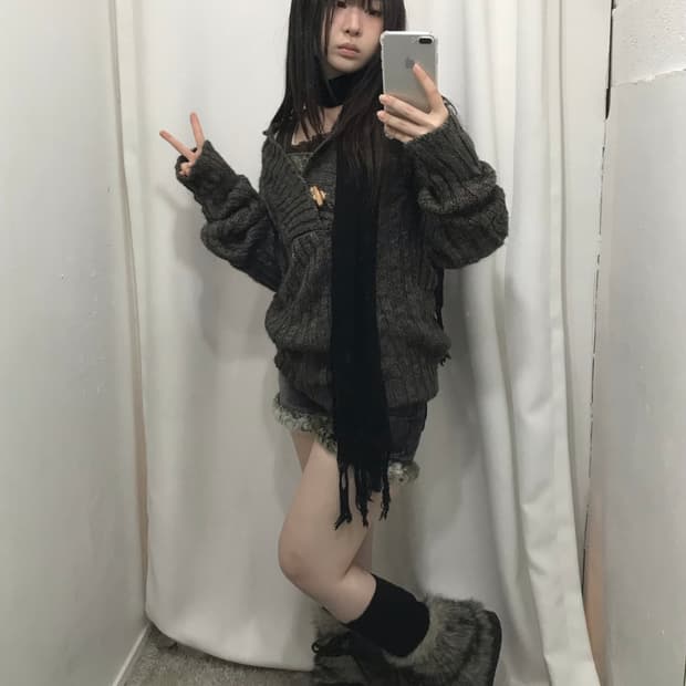 퍼 숏팬츠 코디 세트 🤍