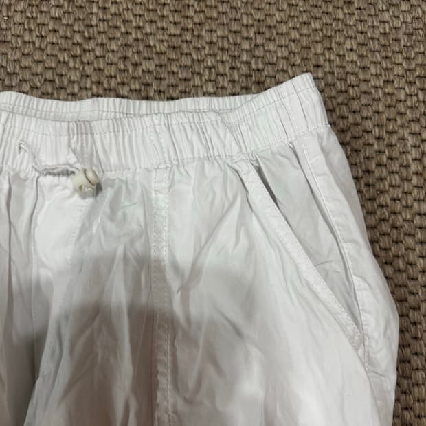 zara 화이트 스트링 팬츠