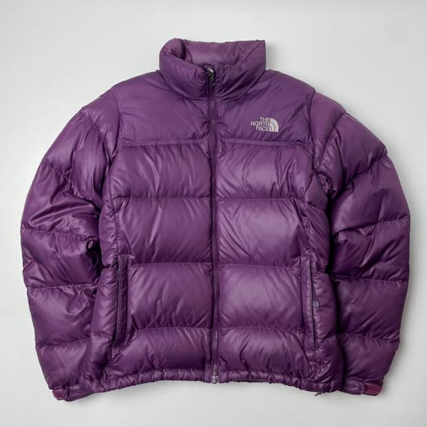 노스페이스 여성 구스다운 패딩 퍼플