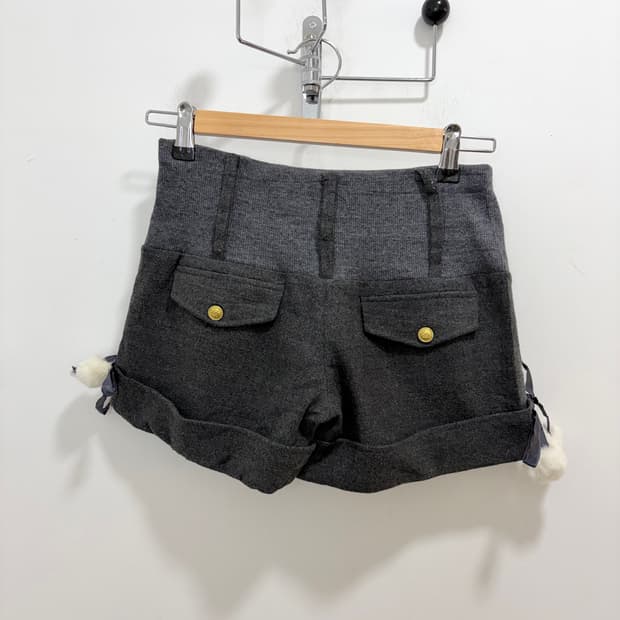 TRALALA 트랄라라 폼폼이 리본 반바지 숏팬츠