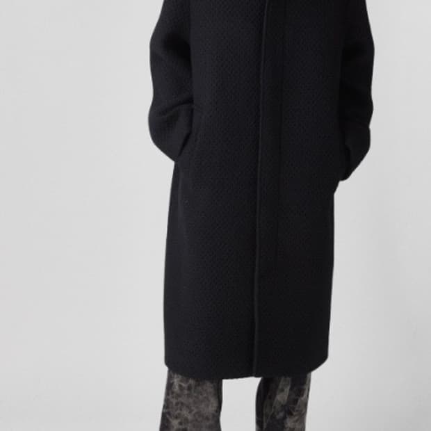 [4] 해칭룸 옵스큐라 트위드 코트 블랙