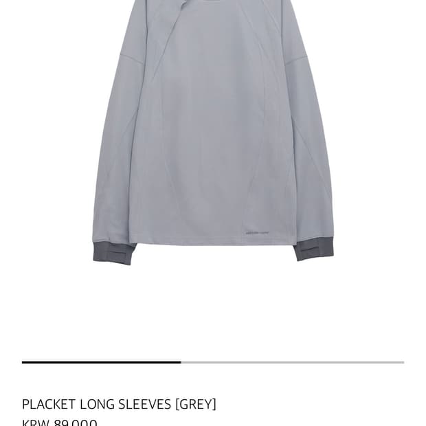산산기어 PLACKET LONG SLEEVES(그레이) 3size