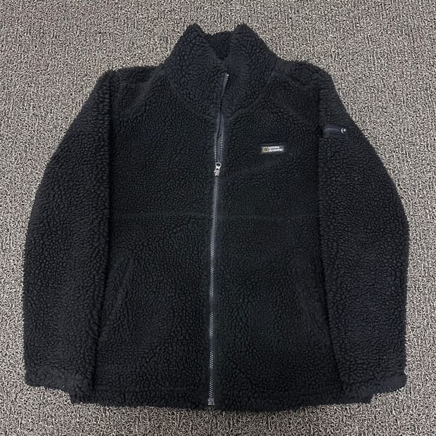 네셔널지오그래픽 털 뽀글이 후리스 자켓 블랙 L