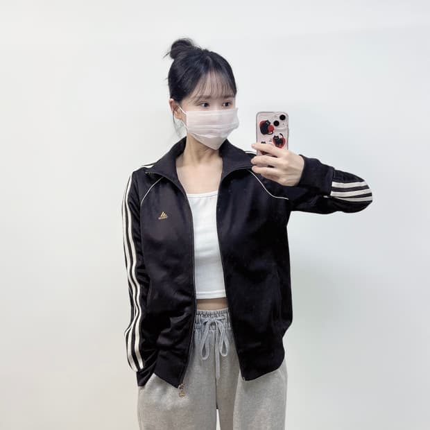 아디다스 초코 브라운 y2k 트랙탑 져지