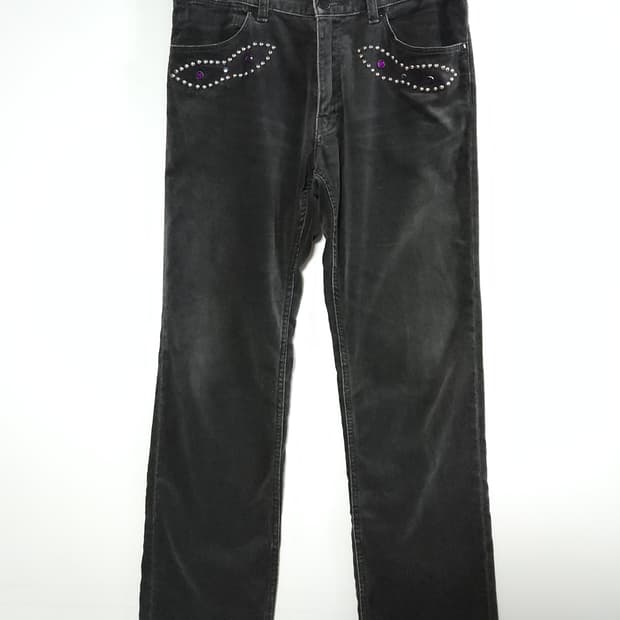 타카히로미야시타 넘버나인 벨로어 비즈 팬츠