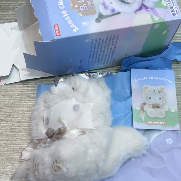산리오 여우 폭스아일랜드 라부부 누이 인형 헬로키티 