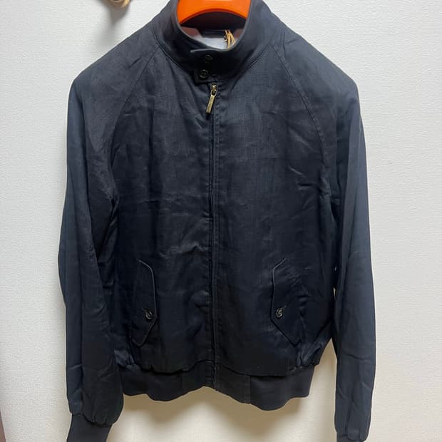 새제품) 브룩스브라더스 346 해링턴 바라쿠타 블랙 리넨 자켓 M사이즈