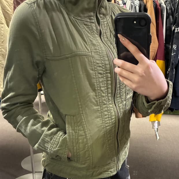 M)유니클로 Military 빈티지 여성 피그먼트 코튼 자켓