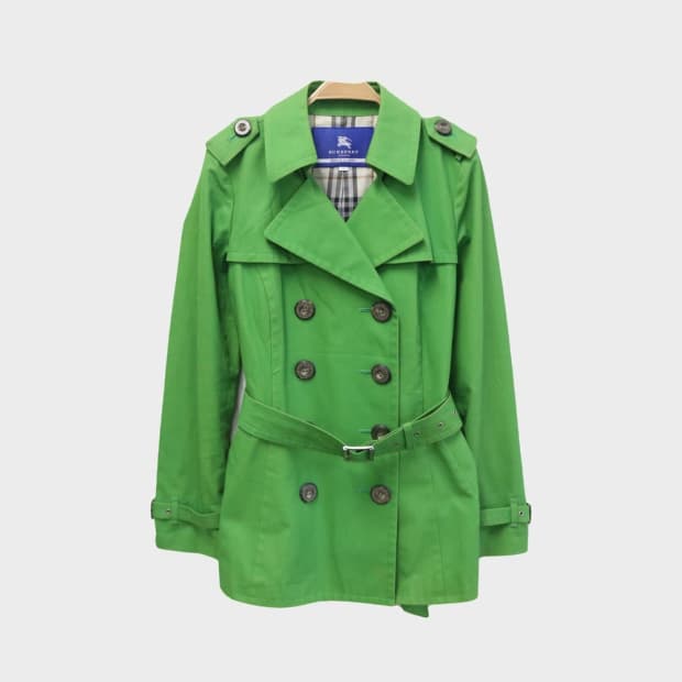 버버리 블루라벨 트렌치 코트 63176