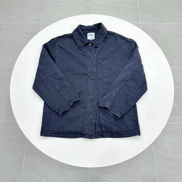 ZARA 워싱 캔버스 자켓 오버셔츠 M 95