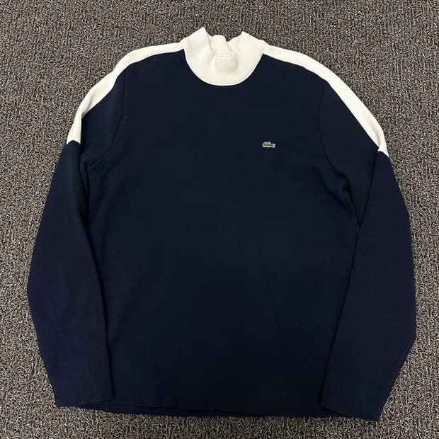 라코스테 스웨터 니트 투톤 네이비 L