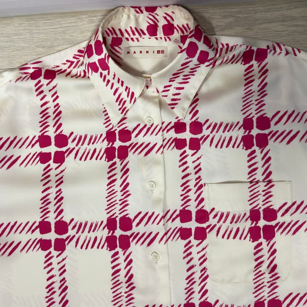 유니클로 x 마르니 셔츠 베이지/핑크 M