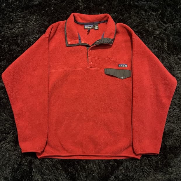 13FW 파타고니아 신칠라 스냅-T 레드/차콜 멕시코
