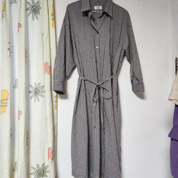 스튜디오 톰보이 체크 셔츠 원피스 F(66~88