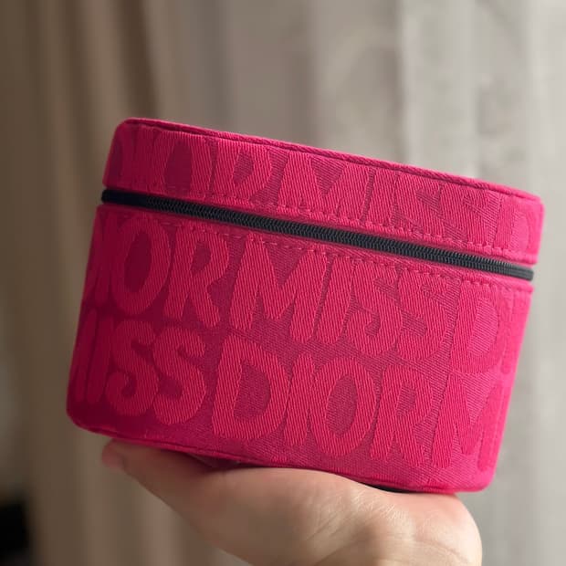 디올 핫핑크 파우치 화장품 케이스