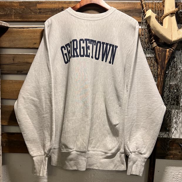 [M]90's USA빈티지 리버스위브 GEORGETOWN 멜란지 스웻셔츠