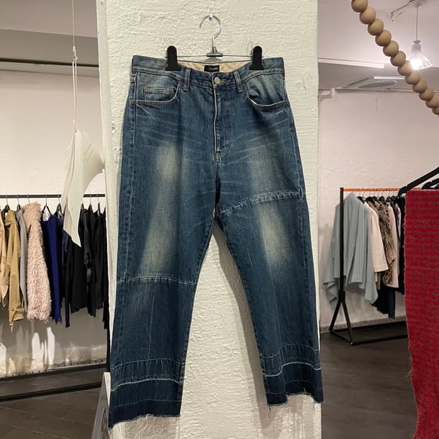 존 언더커버 크롭 데님팬츠