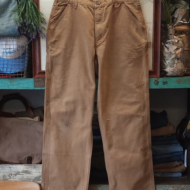 칼하트 싱글니 카펜터 워크팬츠 브라운 덕캔버스 36x34