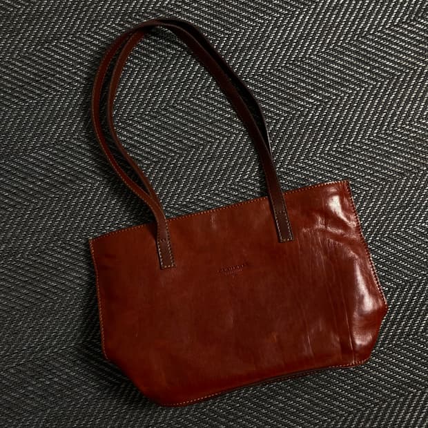CUOLETA 빈티지 소가죽 레더 토트백y 3111