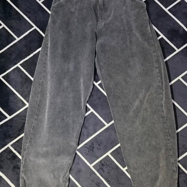 해칭룸 커브 진 코듀로이 다이드 차콜 3(M)